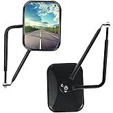 HZEL 2PCS Mirrors Doors Off, Car Side View Mirrors, Anti-Shake Door Hinge Rear Mirror Replacement, Auto Exterior Accessories Compatible with Wrangler CJ YJ TJ JK JL & Unlimited