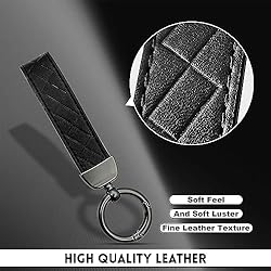 NTNEV Car Genuine Leather Keychain, Universal Key