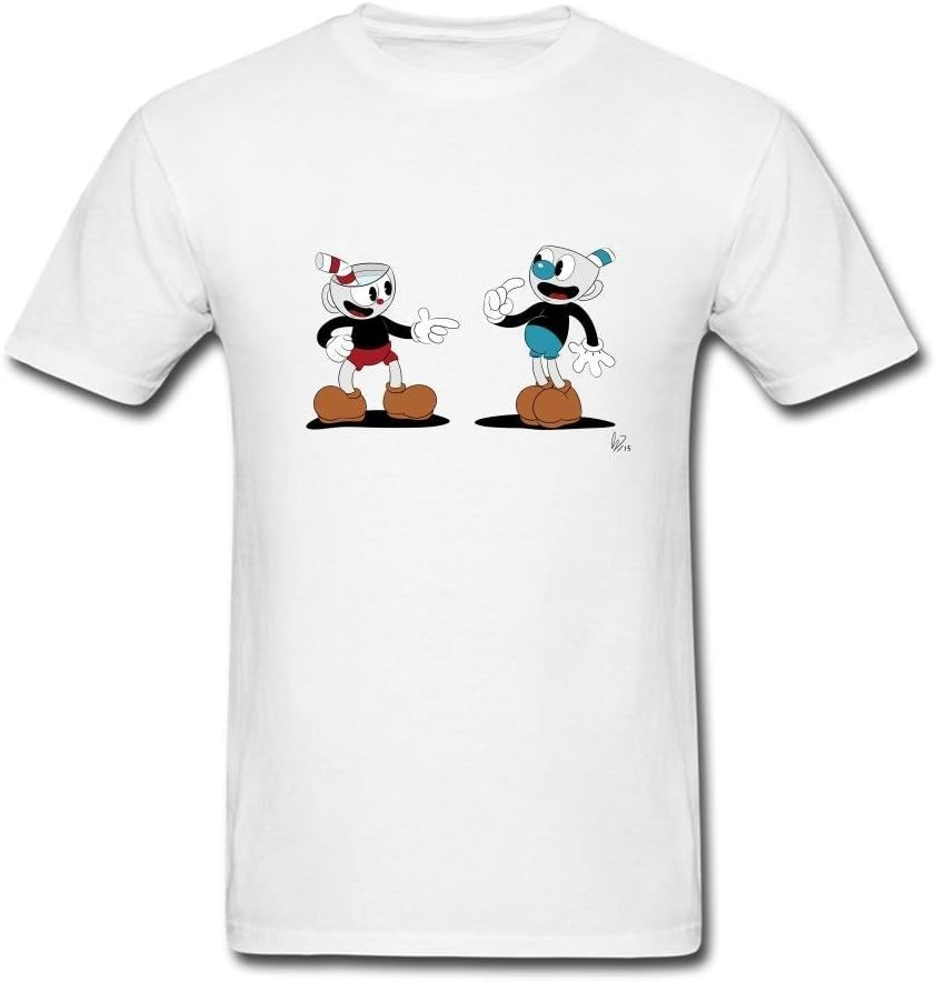 Men's Cuphead and Mugman Short Sleeve T Shirt S XXXX-Large