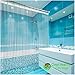 Clean Healthy Living Heavy Duty PEVA Clear Shower Curtain Liner with Magnets & Suction Cups - 70 X 71 in. Long