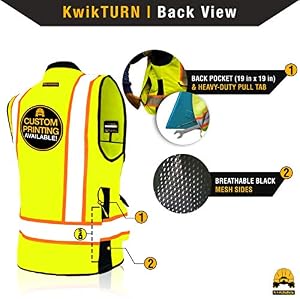KwikSafety GODFATHER Safety Vest | Class 2 ANSI/OSHA, 9 Pockets, Cushioned Collar, Tablet Pocket - View #12
