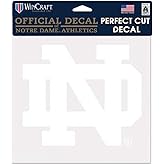 NCAA Notre Dame Fighting Irish Perfect Cut Decal 8" x 8" White