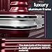 Coolife Luggage Aluminium Frame Suitcase TSA Lock 100% PC 20in 24in 28in (Wine red, L(28in))