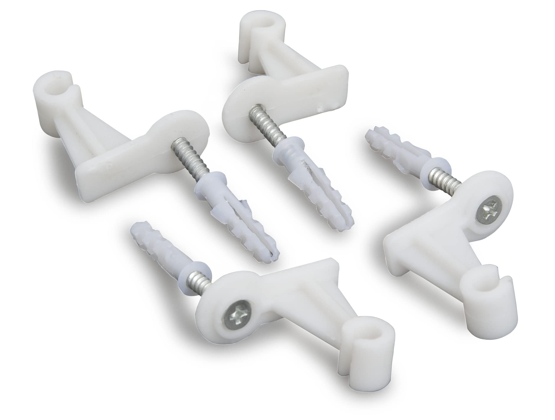 Windhager 4 x White Metal Trellis Wall Fixing for Trellis 32 x 16 x 33mm