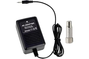 WICAREYO AC Power Supply Adapter with F Plug Female Adapter F Type Male Coax to RCA Female Jack RF Video TV Connector Compatible for Atari 2600 System Console US Plug