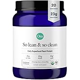Ora Organic Vegan Protein Powder - 23g Plant Based Pea Protein + Superfood for Women and Men - Unsweetened & Unflavored - 20 Servings, No Erythritol, Keto-Friendly, Gluten-Free, Paleo, Soy-Free