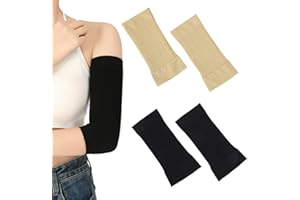2 Pairs Acrylic Slimming Arm Shaper Upper Arm Sleeves Wraps Female Arm Trainers Slim Compression Arm Shaper Tattoo Cover Up S
