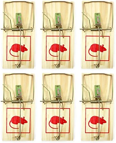 6 Rat Mouse Snap Trap Reusable Old Fashion Spring Pedal Rodent Pest Control Wood