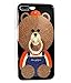 UnnFiko iPhone 6 Glitter Case, 3D Teddy Bear Brown iPhone 6s Bling Cute Soft Silicone Rubber Protective Case for Girls Finger Ring Stand (Ring Bear 1)