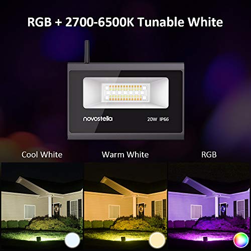 NOVOSTELLA Smart Led Flood Lights,RGBCW 200w Equivalent 2000lm,Color