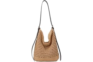 Women Knitted Fabric Handwoven Shoulder Bag Large Capacity Boho Crochet Beach Bags Summer Hobo Handbag for Travel Shopping Wo