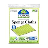 IF YOU CARE 100% Natural Sponge Cloths, 5 Count