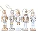 Womdee Christmas Nutcracker Ornaments Set, Wooden Nutcracker Figures Soldier Puppet Toy for Christmas Themed Party Outdoor Yard Tree Hanging Decorations, 12CM