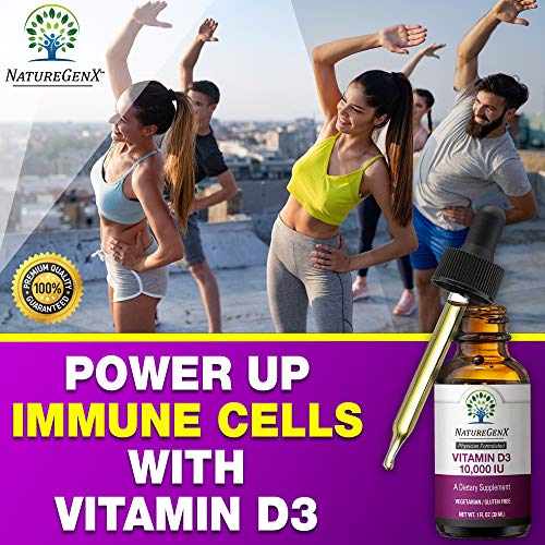 NatureGenX Liquid Vitamin D Drops for Fast Absorption, Vitamin D3
