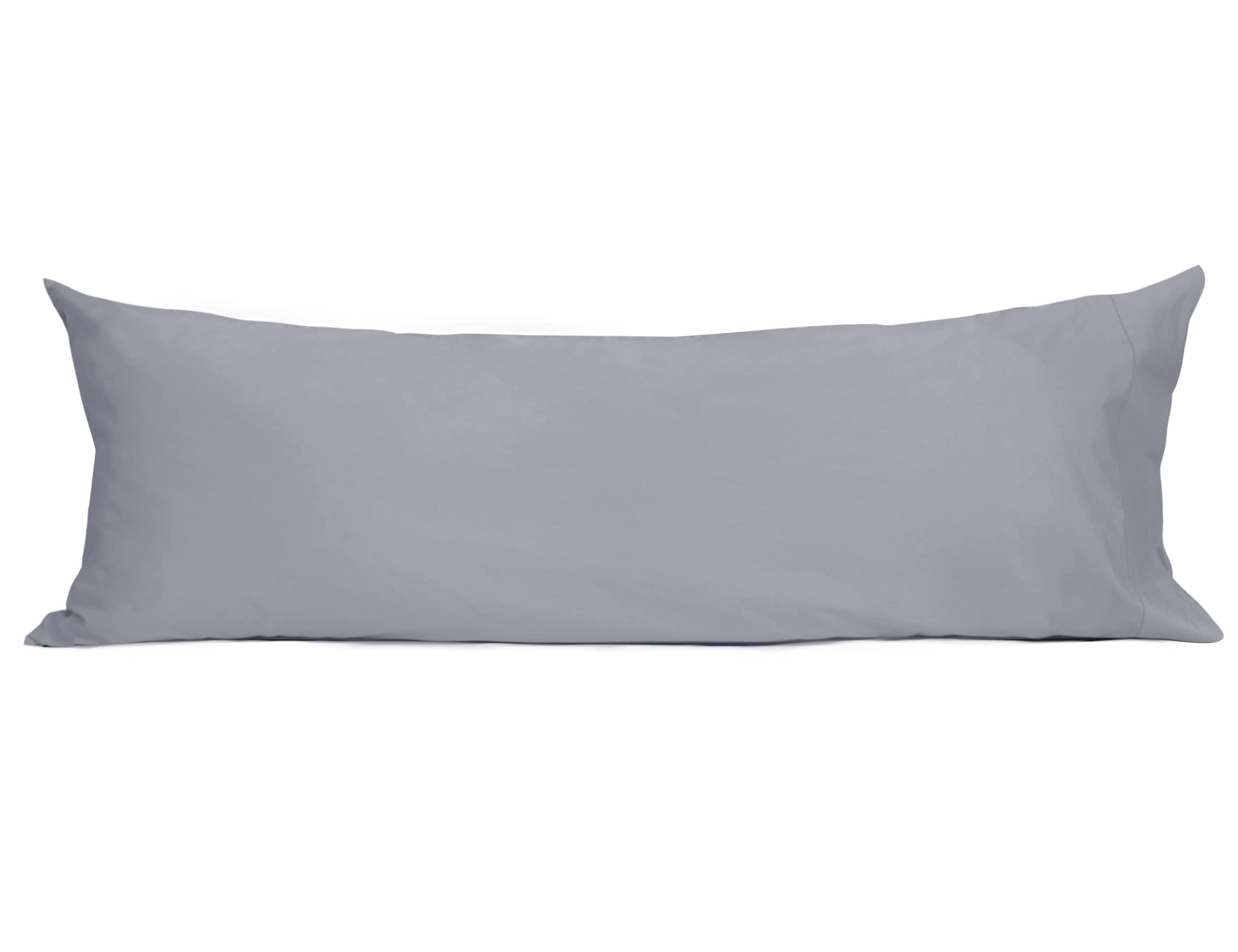 Photo 1 of **CASE ONLY** Sunflower Body Pillowcase 100% Cotton Long Pillow Cover/Case Envelope Closure 1 Pack, 21×54 inches Frost Gray, Soft and Breathable