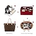 ZTUJO Felt Purse Organizer, Multi Pocket Bag in Bag Organizer For Tote & Handbag Shaper, Speedy 30, Speedy 35 and Speedy 40, Large, Red