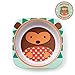 Skip Hop Baby Zoo Little Kid and Toddler Feeding Melamine Divided Plate and Bowl Mealtime Set, Multi Hudson Hedgehog