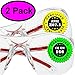 Clear Eye Protection Safety Glasses - 2 Pack - Comfort Eyewear with our SuperLite and Super Clear Lens Technology