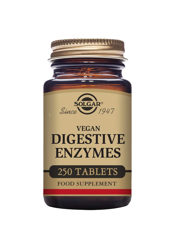 Solgar Vegan Digestive Enzymes Tablets - Pack of 250 - Lactose Free - Digestion Support - Vegan & Gluten-Free