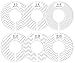 Baby Closet Size Dividers, Light Grey, Set of 6 Organizers, Stripe, Chevron
