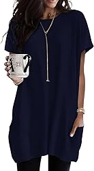 Poetsky Oversized T Shirts for Women Long Tees
