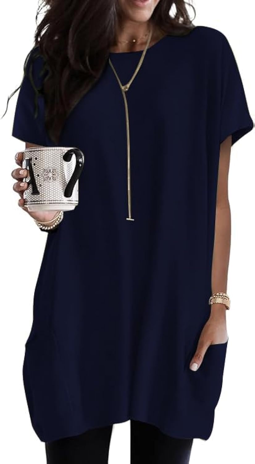 Poetsky Oversized T Shirts for Women Long Tees
