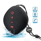 Bluetooth Speakers,Anxon Portable Wireless Stereo Bluetooth Speaker 4.2 with 10W Bass,IPX5 Waterproof Shower Speaker,Built-in Mic, Micro SD Card Slot,Outdoor Speakers for iPhone,iPad,Samsung (black)