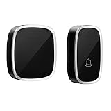 Wireless Doorbell, Waterproof Door Bell, Wall Plug-in Cordless Chime with 300m/1