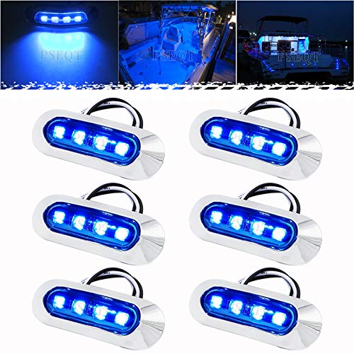 PSEQT 3.8'' Waterproof Marine Boat Lights, Utility Led Interior Lights Boat Deck Courtesy Transom Cockpit Light for Yacht Fishing Pontoon Boat Sailboa