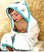 Bamboo Hooded Baby Bath Towel & Washcloth Set, For Infant to Toddler Boys and Girls, Land of the Wee