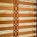 ALEKO BBL39X64BR Light Brown Bamboo Roman Wooden Indoor Roll Up Window Blinds Light Filtering Shades Privacy Drape 39 X 64 Inches