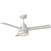 Monte Carlo Fans-Jovie-3 Blade Ceiling Fan with Light Kit in Modern Style-15.4 Inch Tall and 44 Inch Wide-Matte White Fi