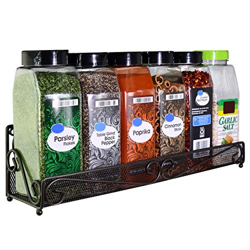 AMT Spice Rack, Wall Mount Organizer, Pantry Door Shelf Storage