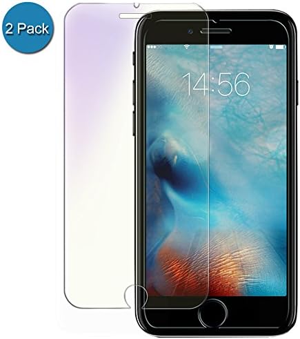 iPhone 8 7 6 6S Screen Protector Glass, Villstar iPhone 8, 7 Tempered Glass Screen Protector Film Blue Light Filter Protect Eyes for iPhone 8, 7, iPhone 6S, iPhone 6, HD, 3D Touch Compatible [2 Pack]