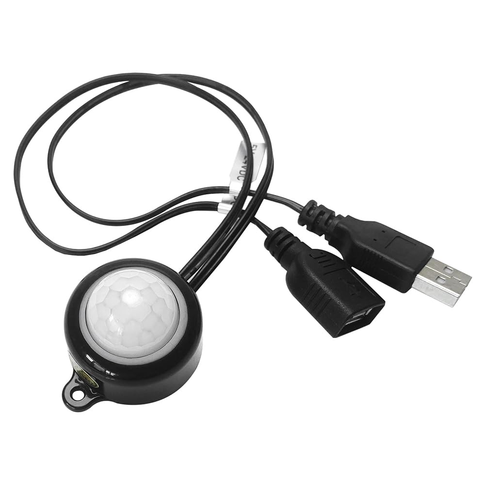 DollaTek DIY LED Lighting USB Motion Sensor Light Switch Light Sensor Switch Adjustable Delay Time 15-130S