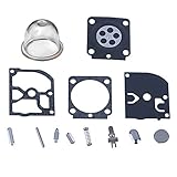Hipa RB-100 Carburetor Rebuild Kit with Primer Bulb for STIHL HS45 FS55 FS38 BG45 MM55 & Mini Tiller 4137 EMU Trimmer