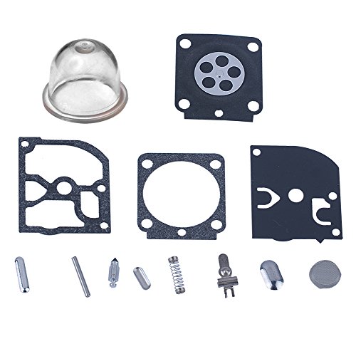 HIPA RB-100 Carburetor Rebuild Kit with Primer Bulb for STIHL HS45 FS55 FS38 BG45 MM55 & Mini TILLER 4137 EMU Trimmer
