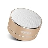 Portable Bluetooth speaker, UNITEK Aluminum Wireless Bluetooth Speaker with Built-in Micro SD/TF card slot, Gold