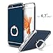 iphone 6 Case,iphone 6S Case,Myriann 3 in 1 Ultra Thin Luxury Case with 360 Degree Rotating Ring Stand for iphone 6/6S 4.7inch(Navy Blue)