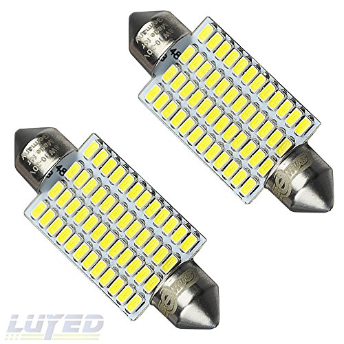 LUYED 2 X 570 Lumens Super Bright 3014 48-EX Chipsets 569 578 211-2 212-2 LED Bulbs Used For Dome light,Xenon White