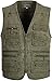 Alipolo Mens Casual Work Utility Hunting Travels Sports Vest With Multiple Pockets Army Green US L/Label 2XL