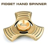 TASYA Fidget Spinner – Premium Quality Antiqued Solid Metal Spinning Fidget Toy for Kids & Adults - Relax from Stress & Anxiety - Precision Ceramic Bearings - Spins up to 6 minutes