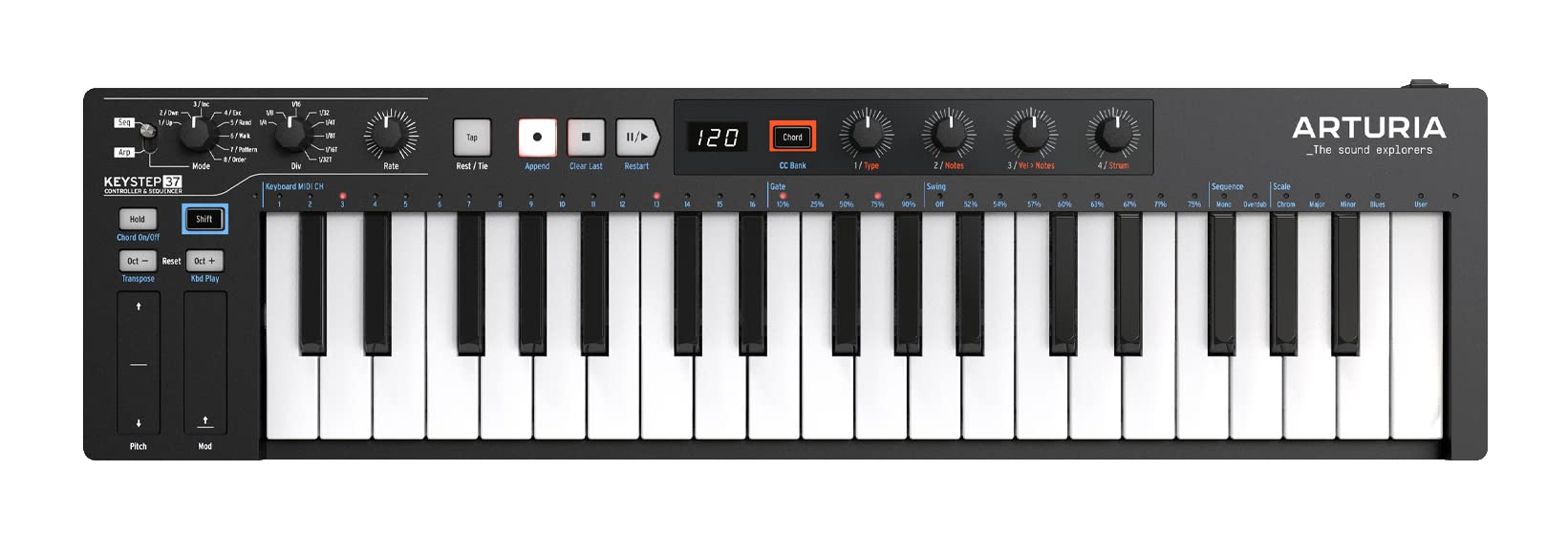 Arturia Keystep 37 Black Edition 37 Note Controller Keyboard