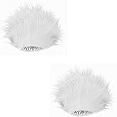 lanbqiuer Blue Wig Hair Headband Costume Funny Wigs Blue Wigs for Women,Crazy Wigs for Halloween Costume Cosplay and Party (2PCS White, Short)