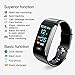 2018 New Updated Fitness Tracker with Pedometer Heart Rate Monitor Calories Burned Smart Bracelet Bluetooth IP67 Waterproof Color Screen for Android and IOS Iphone Kids Men Women