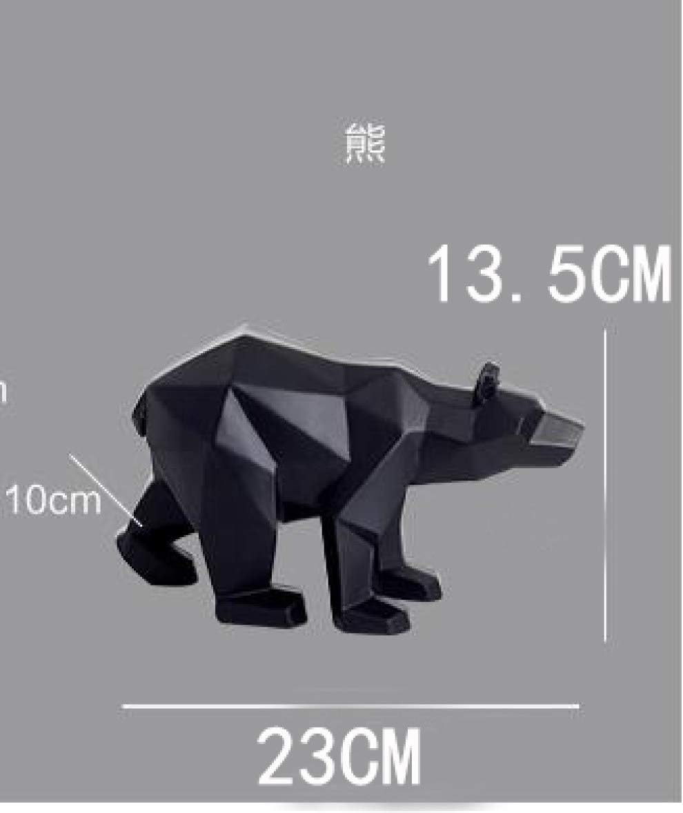 CHINABOS statue Modern Abstract Black Panther Sculpture Geometric Resin Leopard Statue Wildlife Decor Gift Craft Ornament Accessories Furnishing,bear