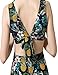 Women's Floral Print Backless Summer Beach Party Swing Solid Flare Shift Casual Dress Skirted Bikini for Vacation Party Home