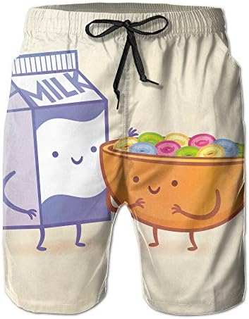 Brand New\r\n Milk Doughnut Quick-drying Board Shorts For Gentleman