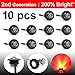 Ledvillage 10 Pcs 2nd Generation 3/4 Inch Mount Smoked Lens RED Light LED Clearance Bullet Marker Lights, Side Led Marker for Truck Boat SUV ATV Bike Trailer Marine