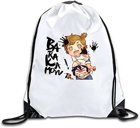 Barakamon Gangan Online Calligrapher GotÅ Islands White Drawstring Backpack Sport Bag For Men&amp;women